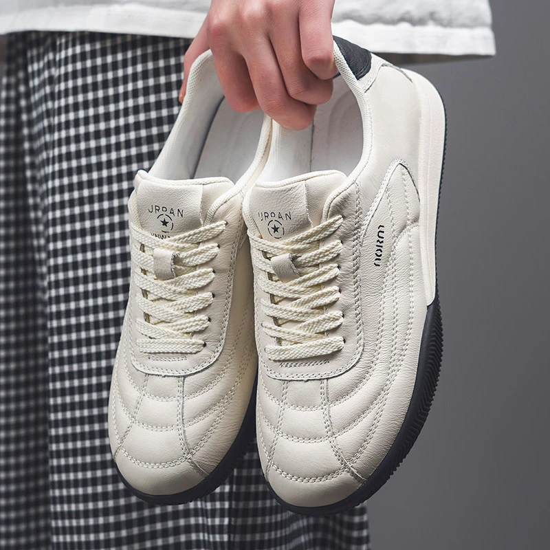 路易圣戈希鞋子男款工作鞋秋季阿甘鞋运动休闲鞋男士德训小白鞋