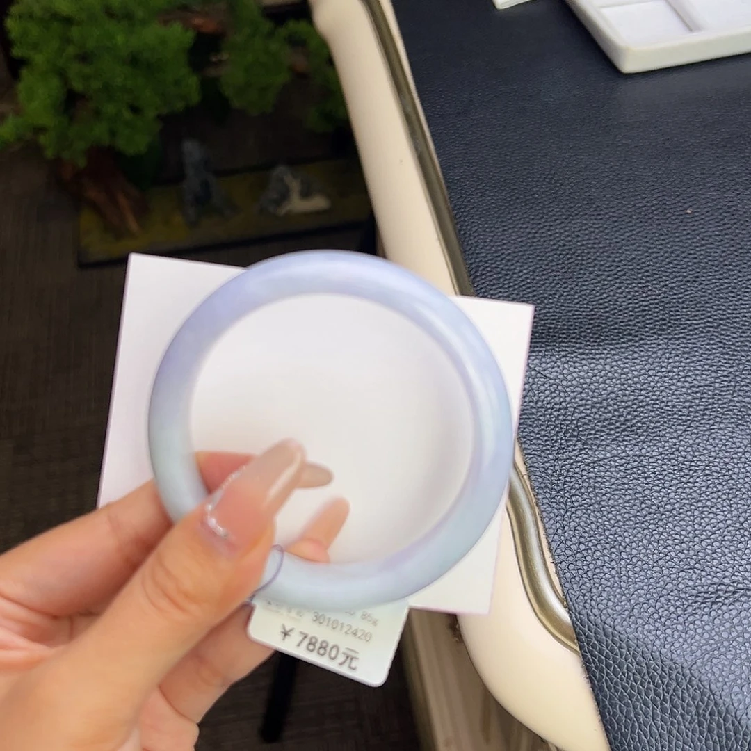 翡翠手镯未镶嵌59紫罗兰