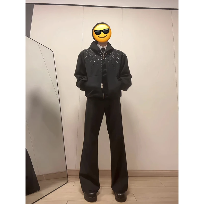 cleanfit弯刀微喇西裤男vibe高级感痞帅裤子小个子显高休闲直筒裤