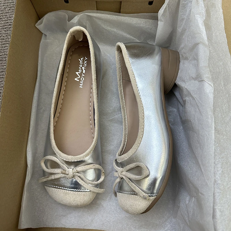 浅口小个子软皮玛丽珍鞋法式温柔晚晚风单鞋女气质圆头芭蕾舞鞋