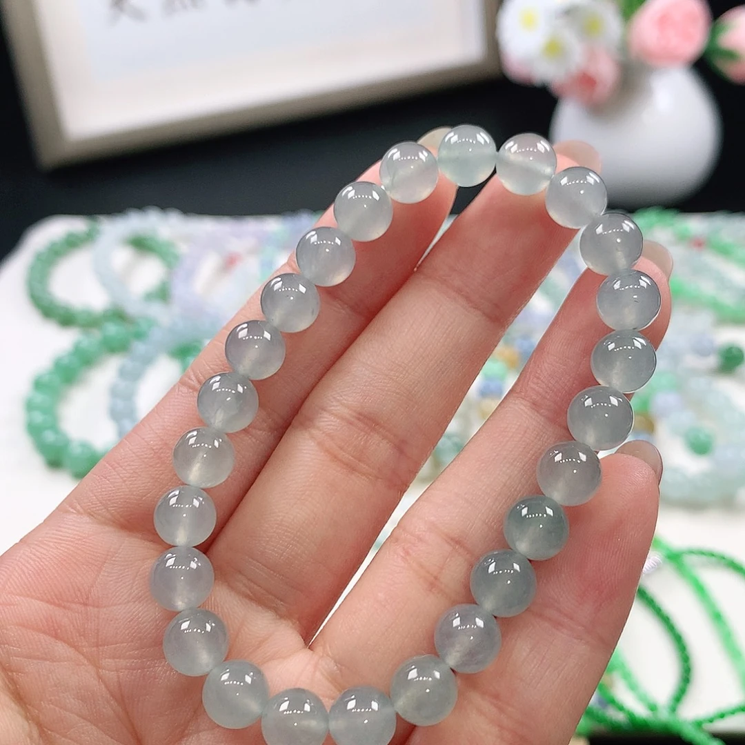 翡翠未镶嵌手链7.3mm