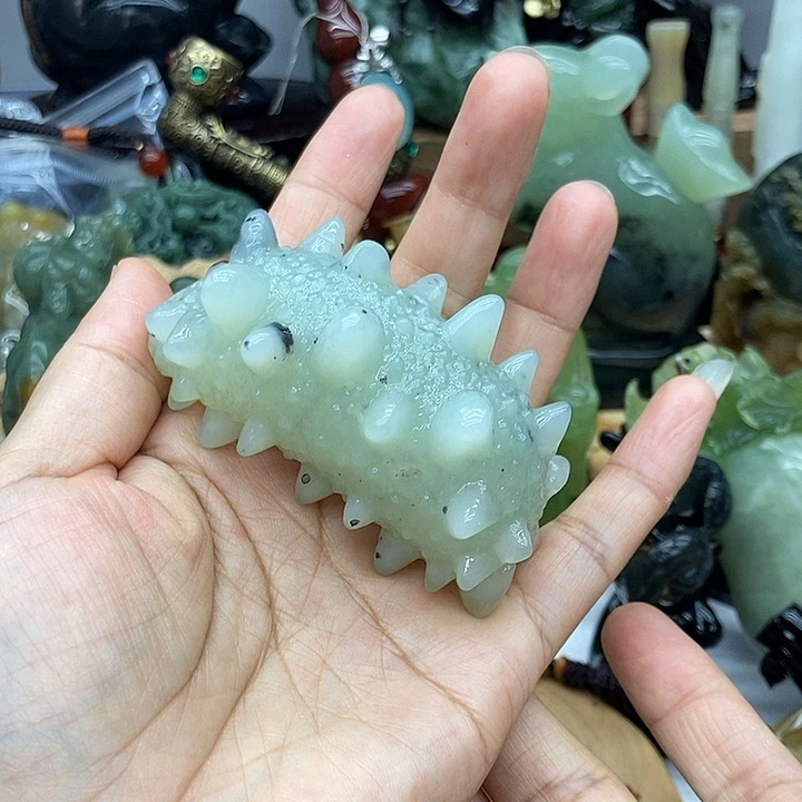 未镶嵌岫玉手把件