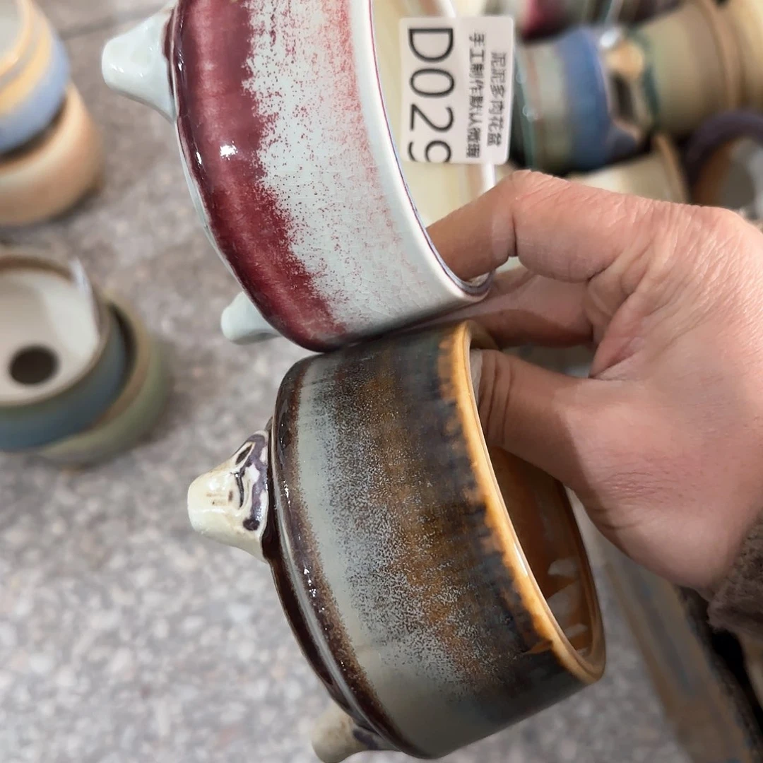 瓷片景德镇陶瓷花盆