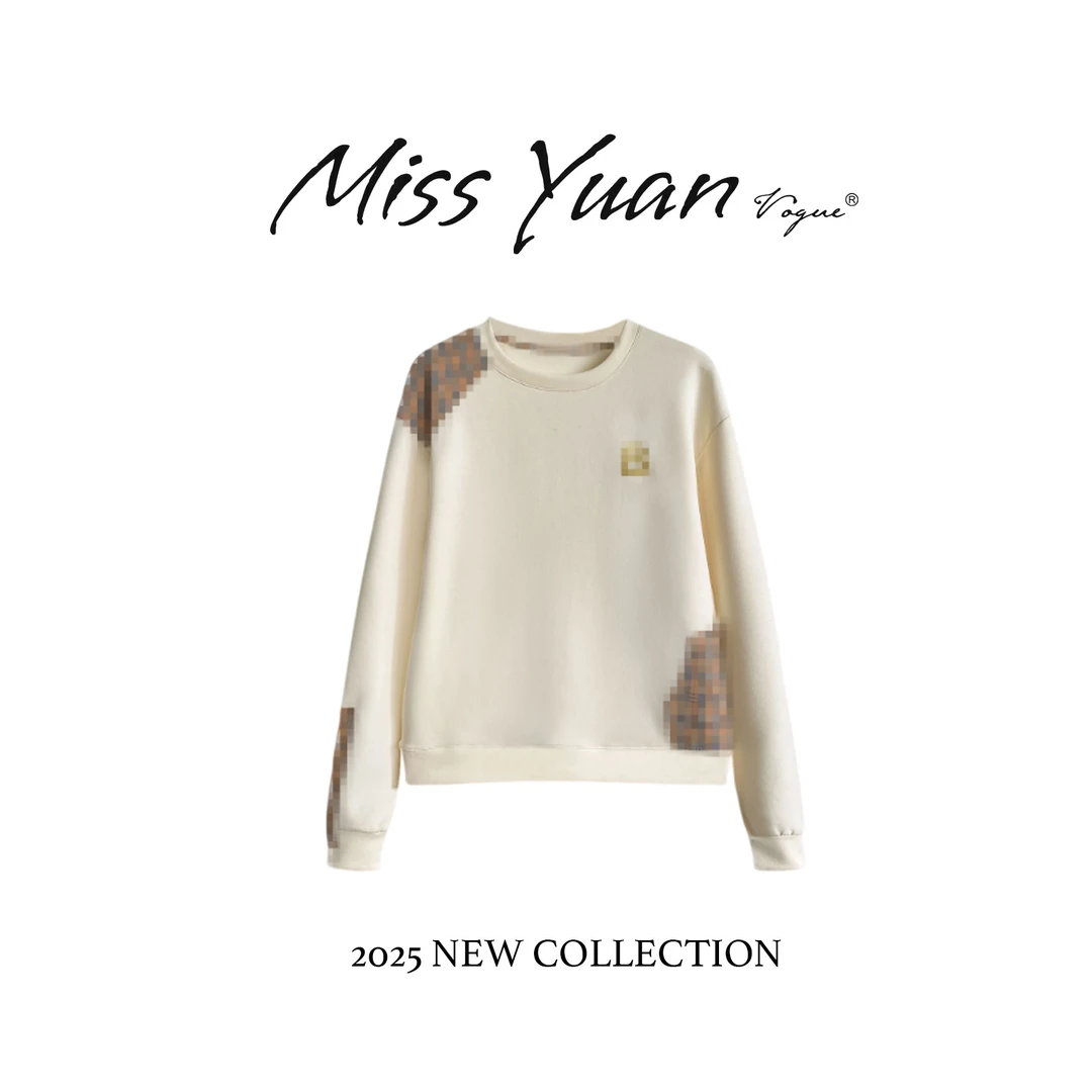M.Y 媛总 63981#CSIN时尚格子拼接T恤衫2025早春百搭显瘦上衣