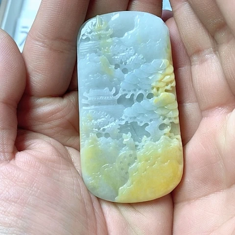 翡翠颈饰未镶嵌天然缅甸翡翠a货