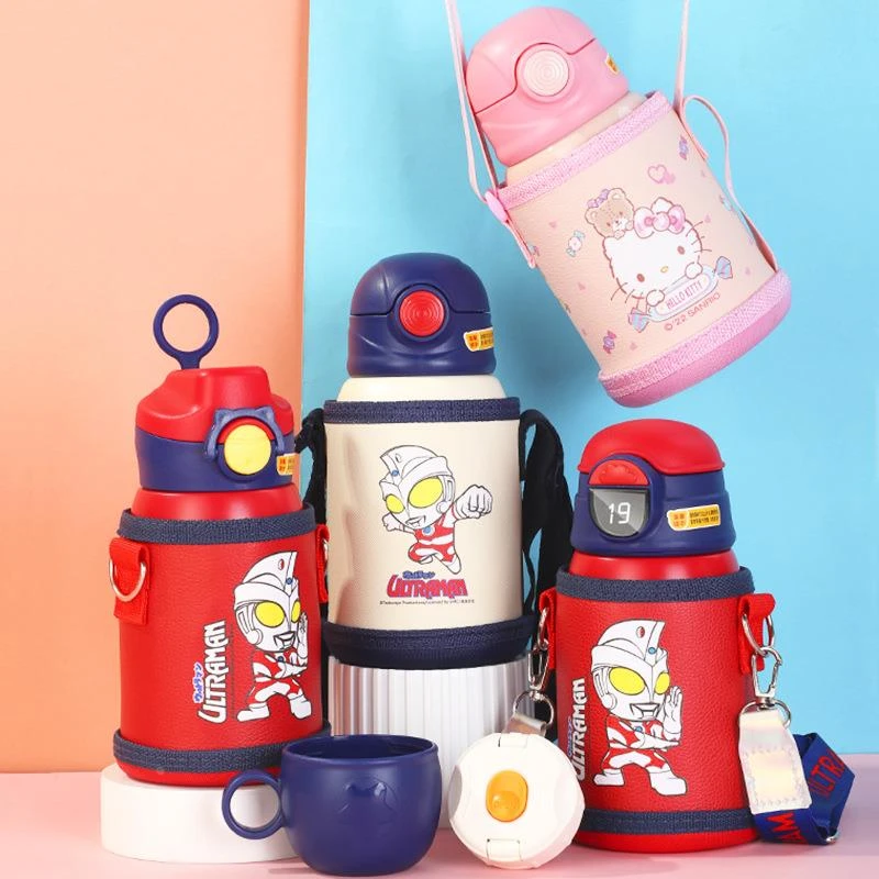 拉萨发货西藏包邮奥特曼儿童保温杯316不锈钢水杯上学卡通壶幼儿