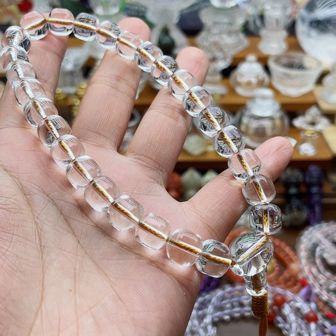 水晶颈饰未镶嵌碧**青吊坠定制