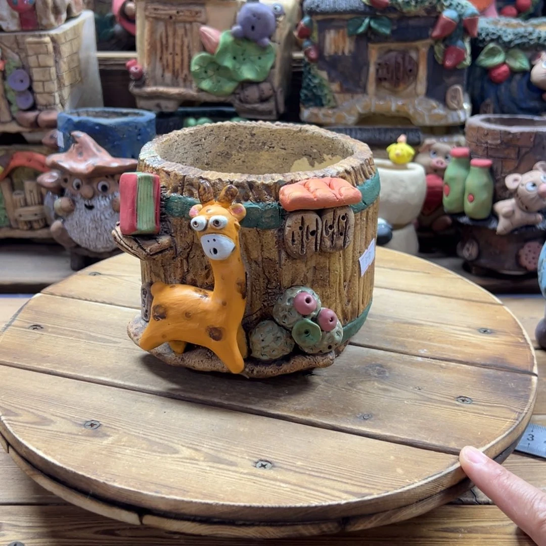 嘻哈多肉花盆百搭