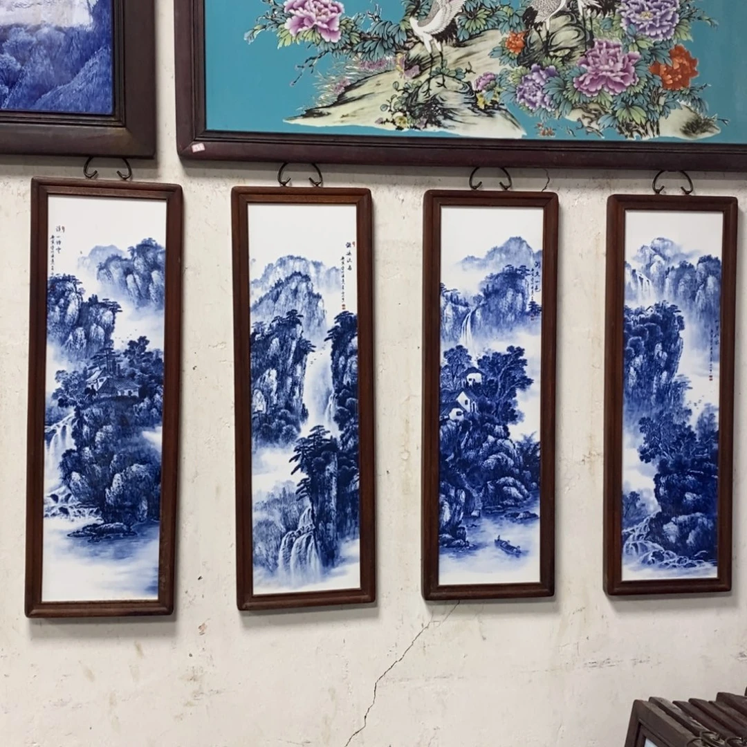 瓷80*28 *4 景德镇瓷板画柴窑烧制