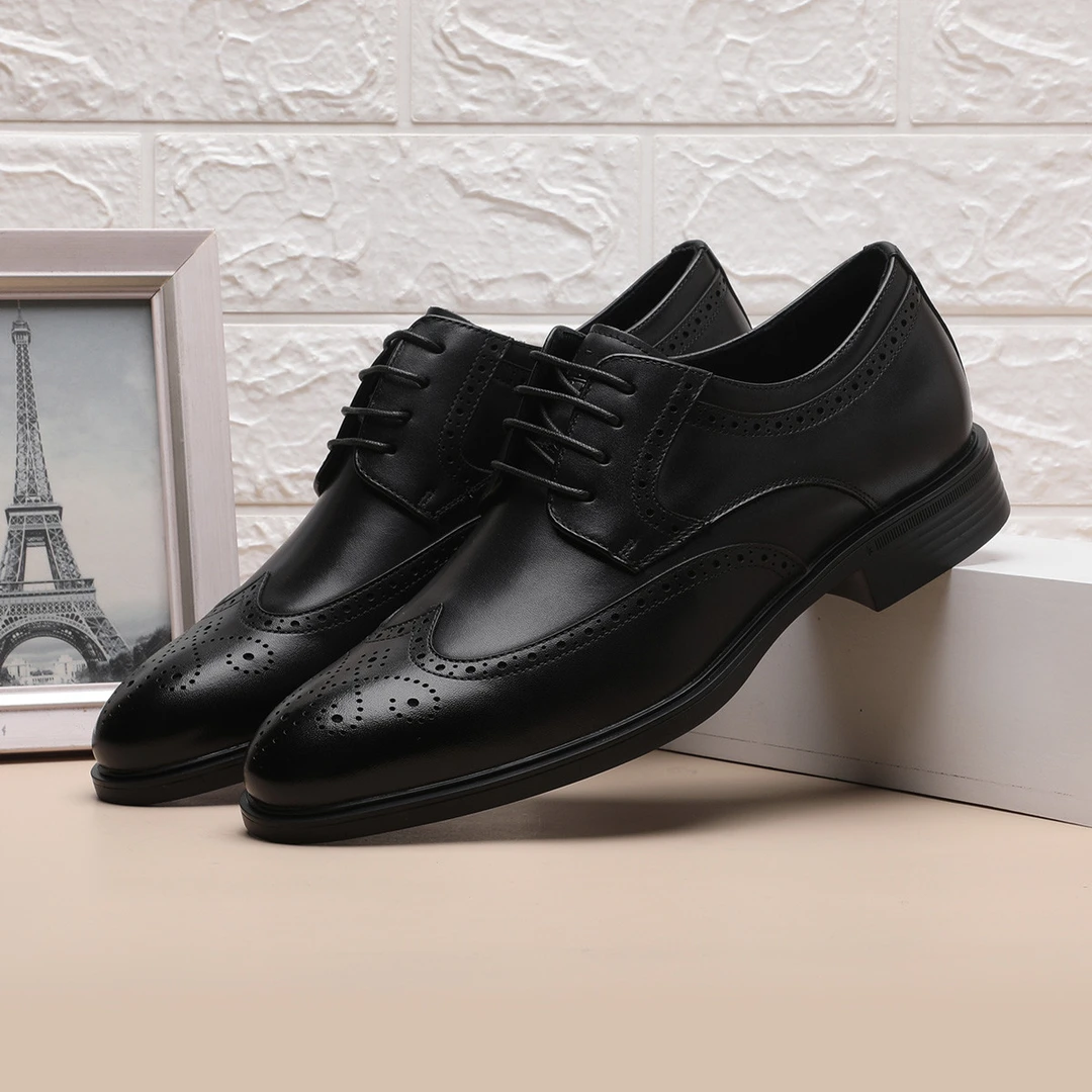 YD020-雕花休闲皮鞋英伦风男士真皮皮鞋单鞋商务2315928601