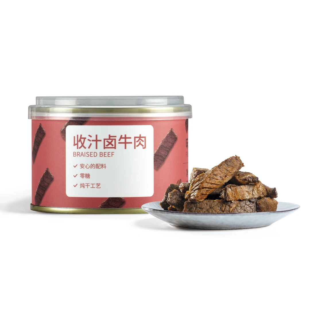 味蕾觉醒收汁卤牛肉 安心配料 零糖 牛肉条零食 无汤汁开罐即食