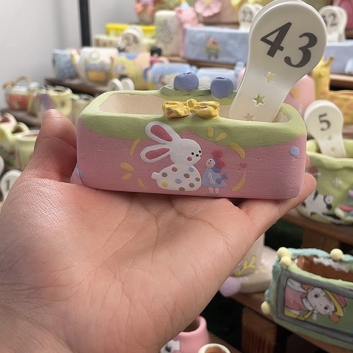 43….手工手绘花盆