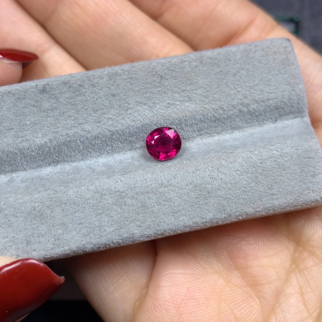 碧玺裸石未镶嵌火龙果色卢比莱