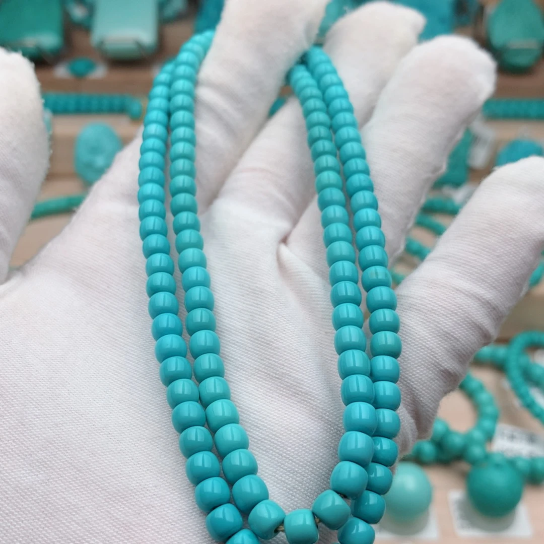 未镶嵌绿松石珠宝奇石5mm