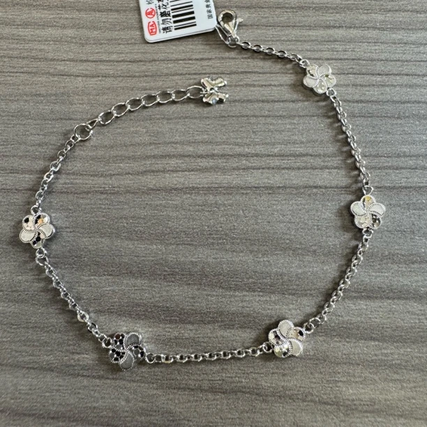 柴尔德珠宝铂金Pt950  五花系列时尚新款龙鳞双面桃花手链 弹簧扣