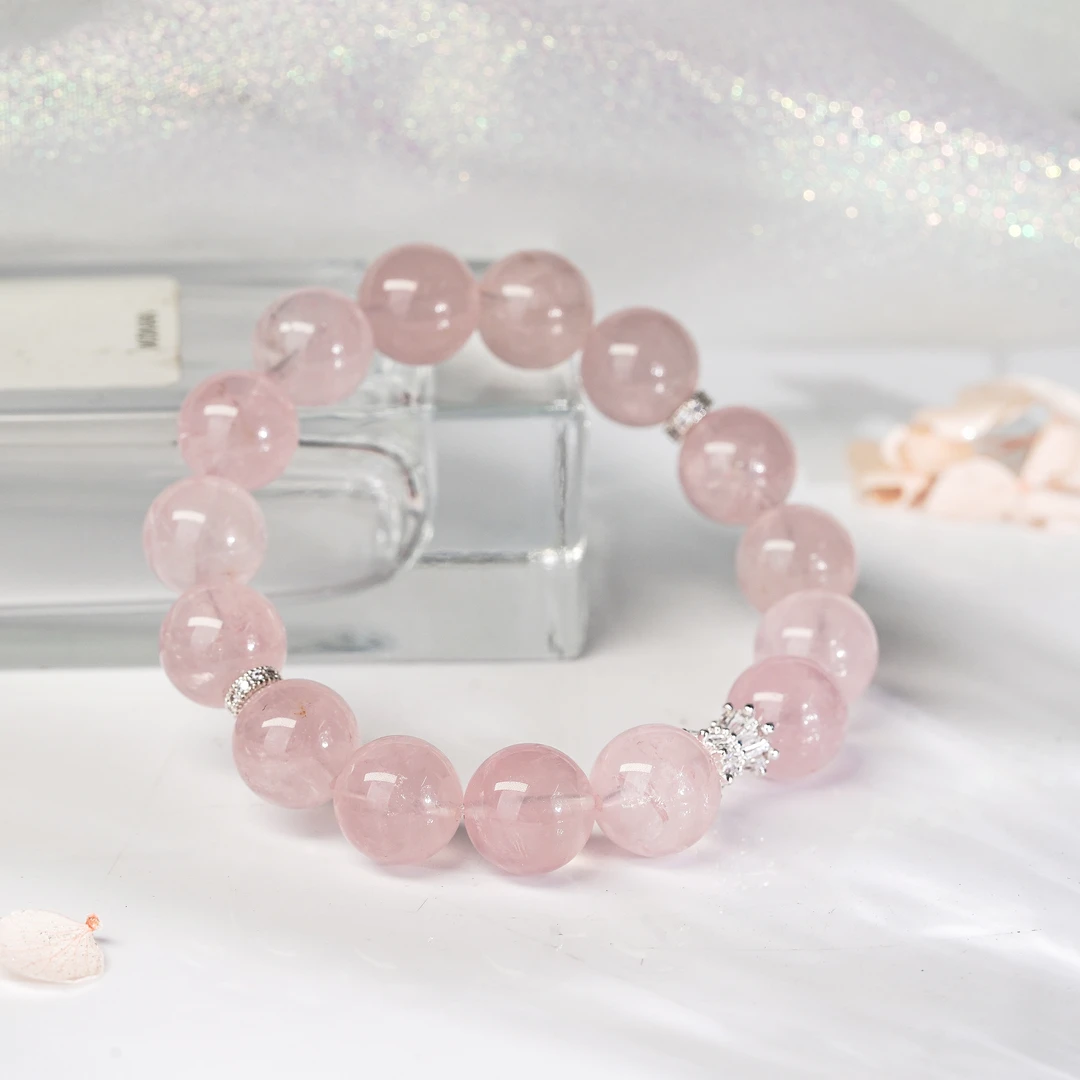 【小北严选】粉水晶DIY单圈手串11-25L60X130【多样性发一件】约12mm+