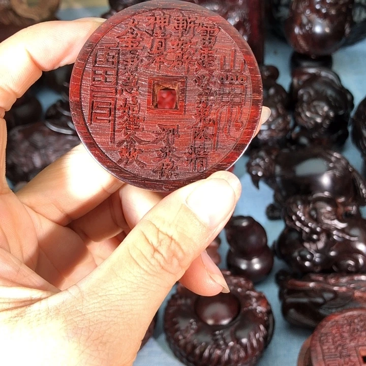 香榧木印度小叶紫檀山鬼牌