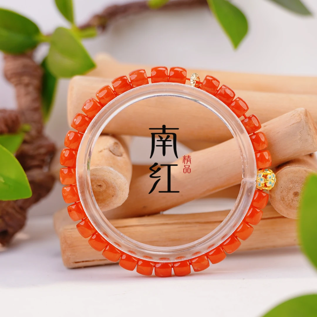 SNH10034福利款 南红 玛瑙 满肉直切手串 6mm