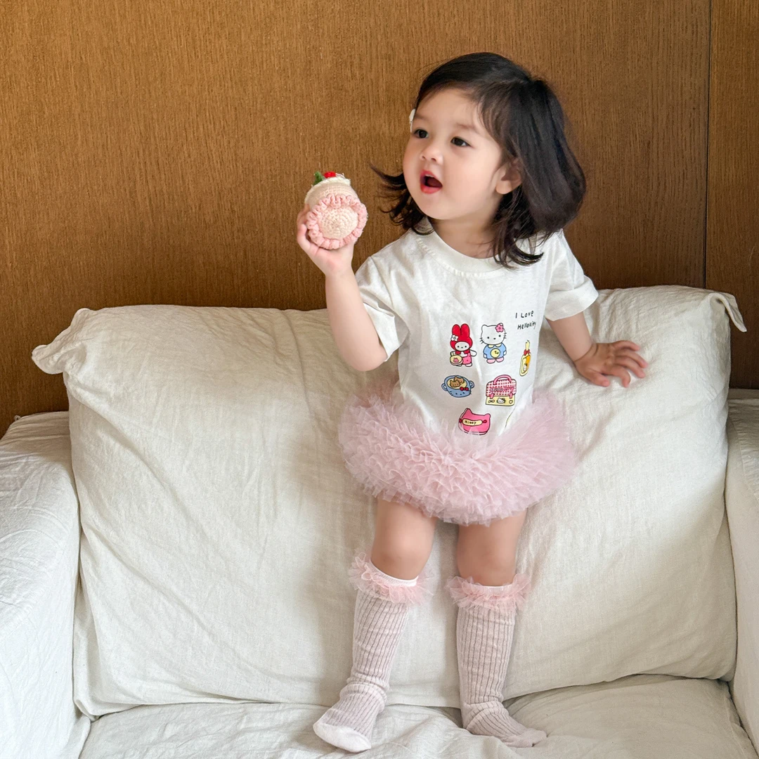 洋气童装公主裙女童夏季连衣裙2025新款宝宝t恤裙婴儿a类裙子