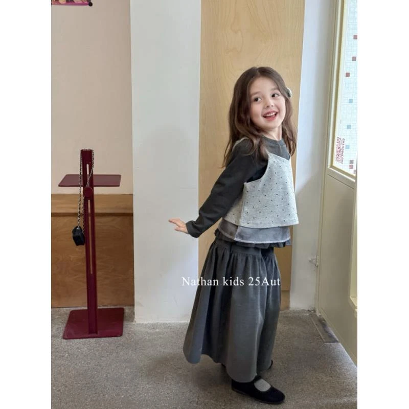 【新疆包邮】秋季新款儿童波点吊带三件套E608