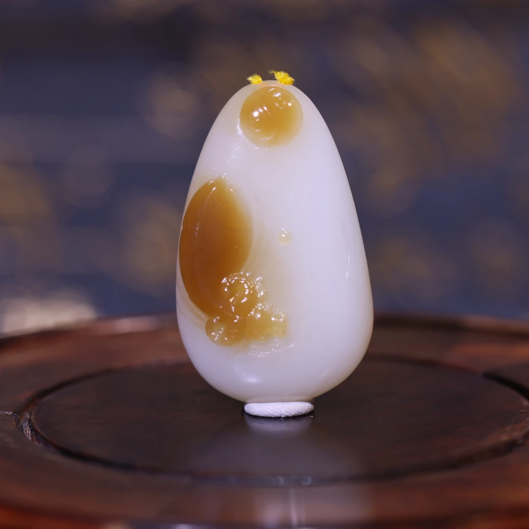 【新疆马爷珠宝】新疆糖白生肖牛挂件