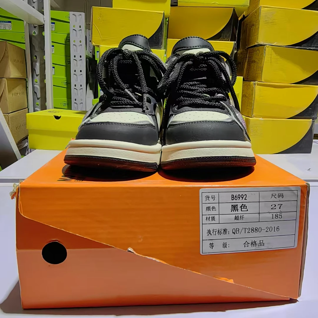 厚底夜光内增高黑白休闲板鞋休闲鞋篮球鞋中帮镭射漆皮男子6992