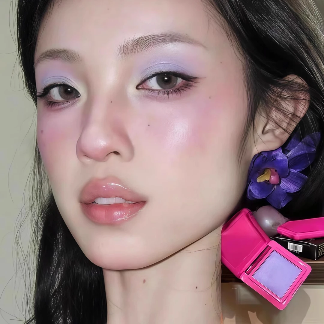 帕斯蒂尔风 紫色鸢尾花！彩色单色眼影盘哑光马卡龙高光爆闪蓝色