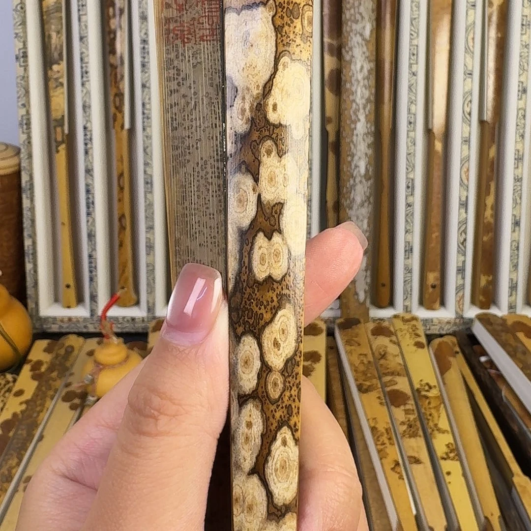 用***3扇子闻学宽制白花老梅鹿95-16-2.0包袱头