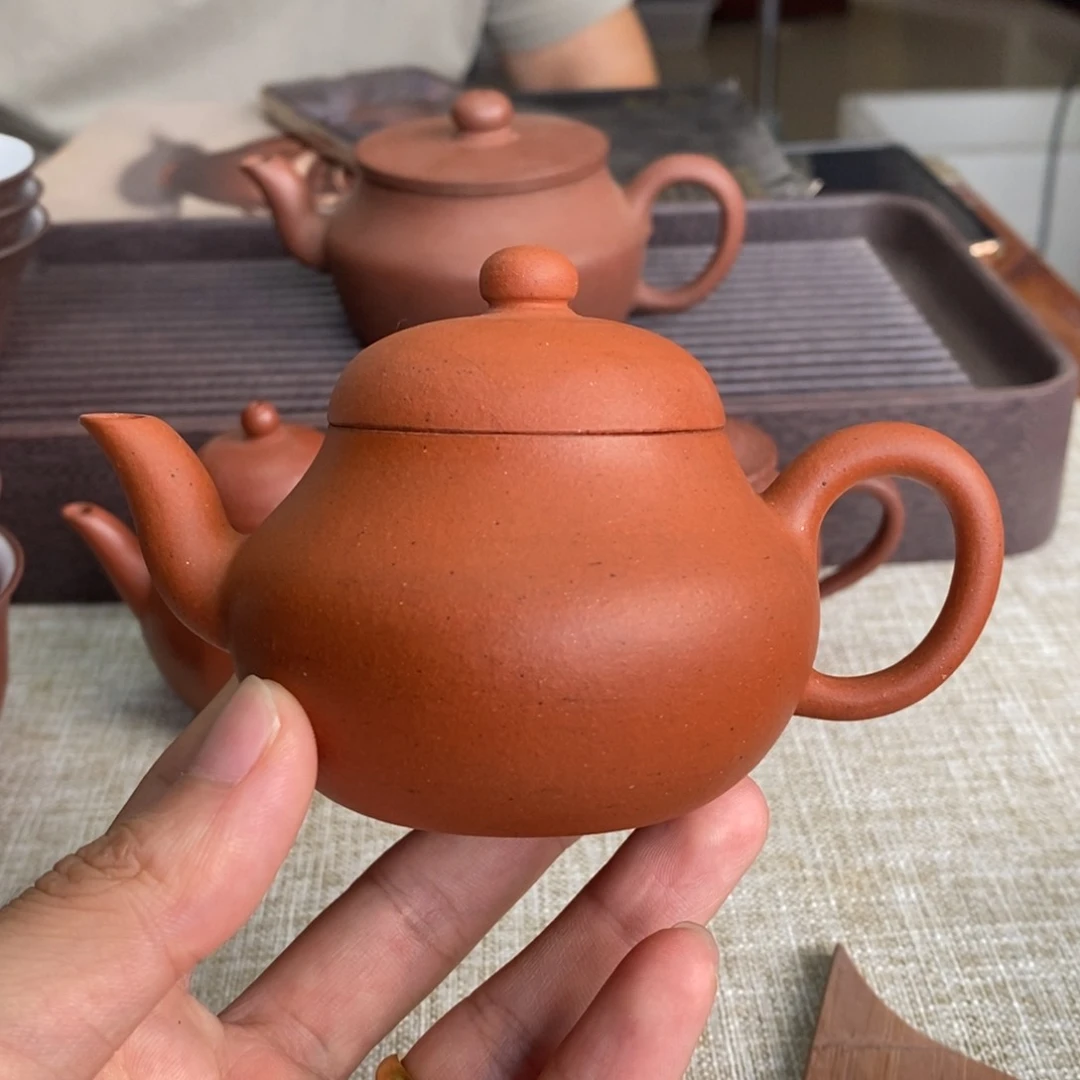 茶壶紫砂吉*茶全手工90年代朱泥梨形125毫升