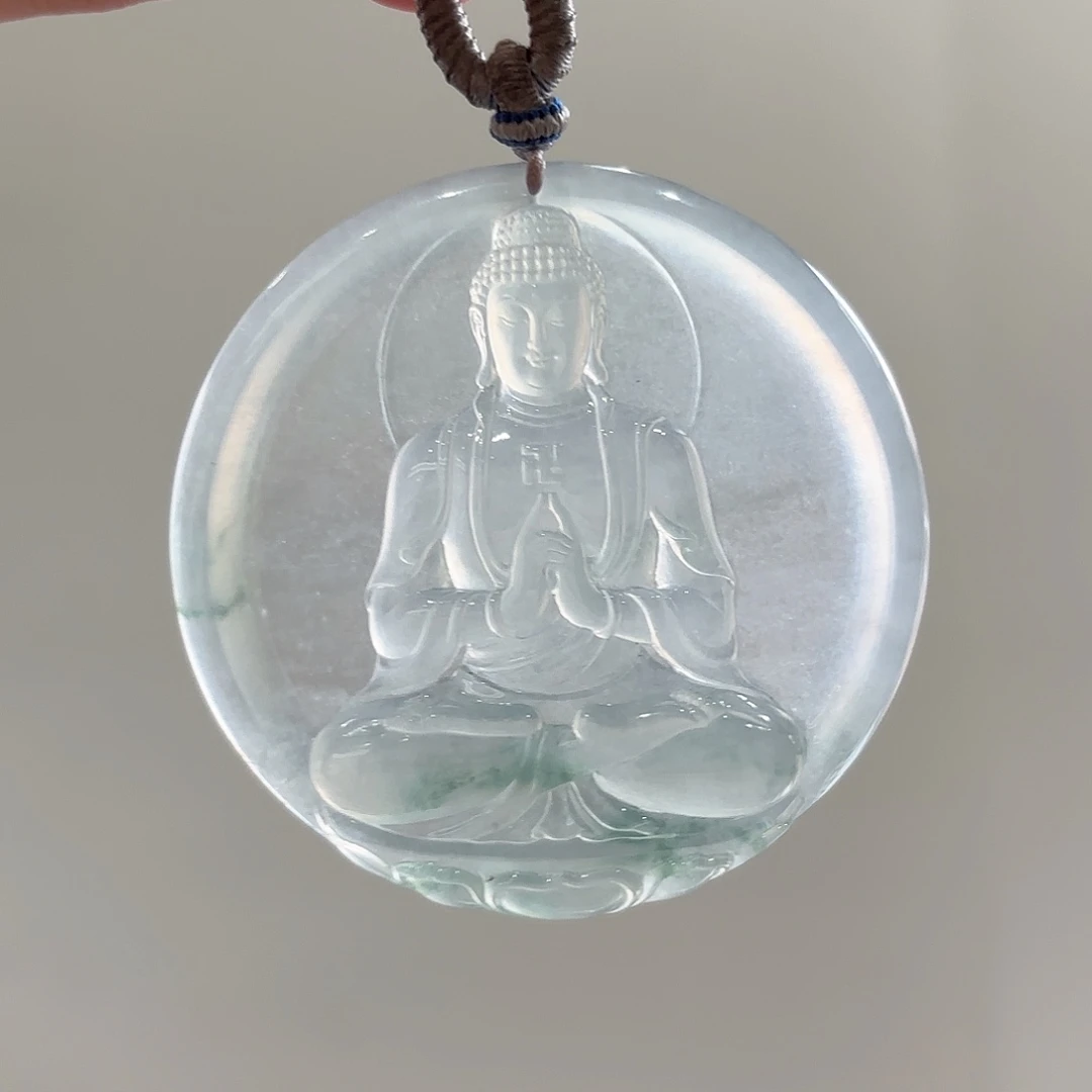 翡翠未镶嵌吊坠(不含链)翡翠如来吊坠多人不退不换