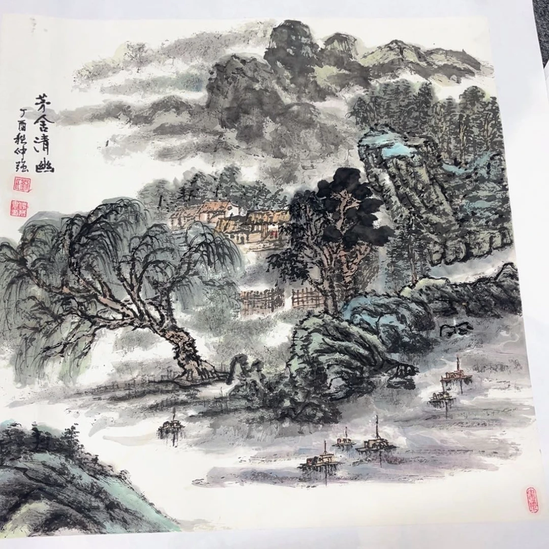 国画绘画作品多次参加全国