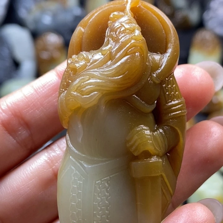 和田玉未镶嵌挂件