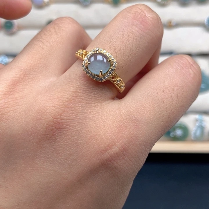 翡翠未镶嵌戒指戒指