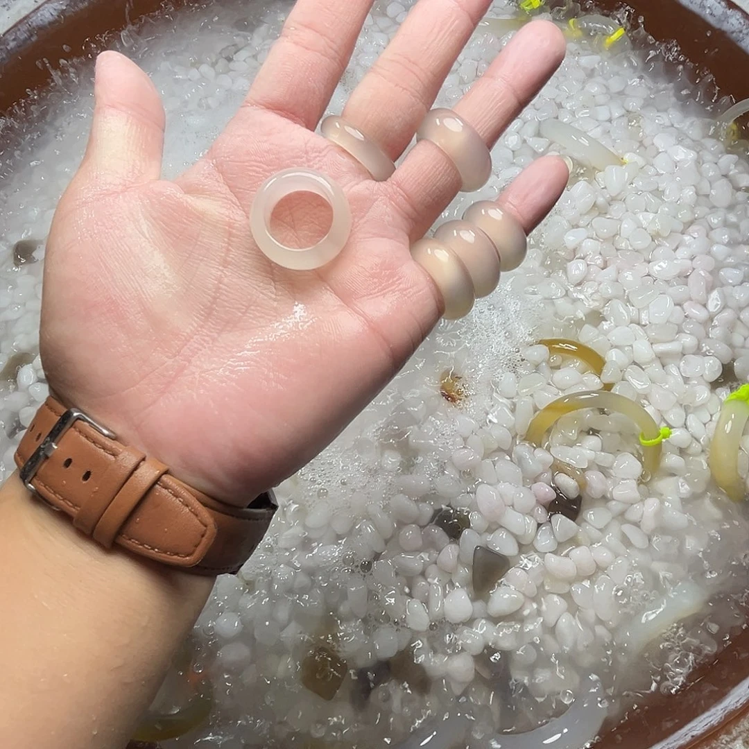 玛瑙/玉髓未镶嵌戒指下单备注圈口
