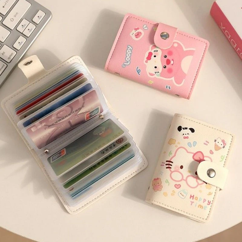 可爱卡通HelloKitty卡包女精致大容量多卡位防消磁小巧证件卡夹