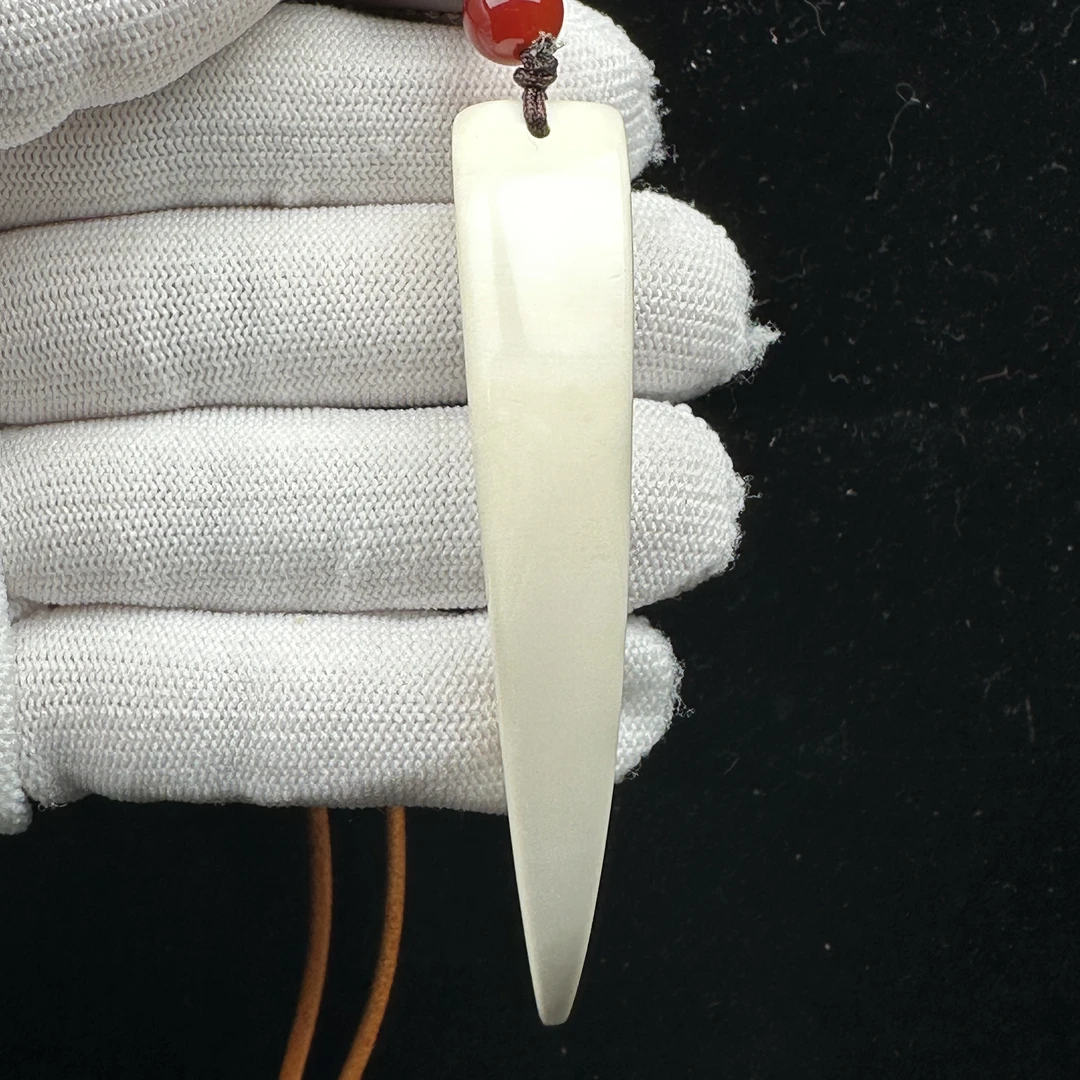 B1230天然猛犸牙 牙尖78.6mm支持鉴定 假一罚四