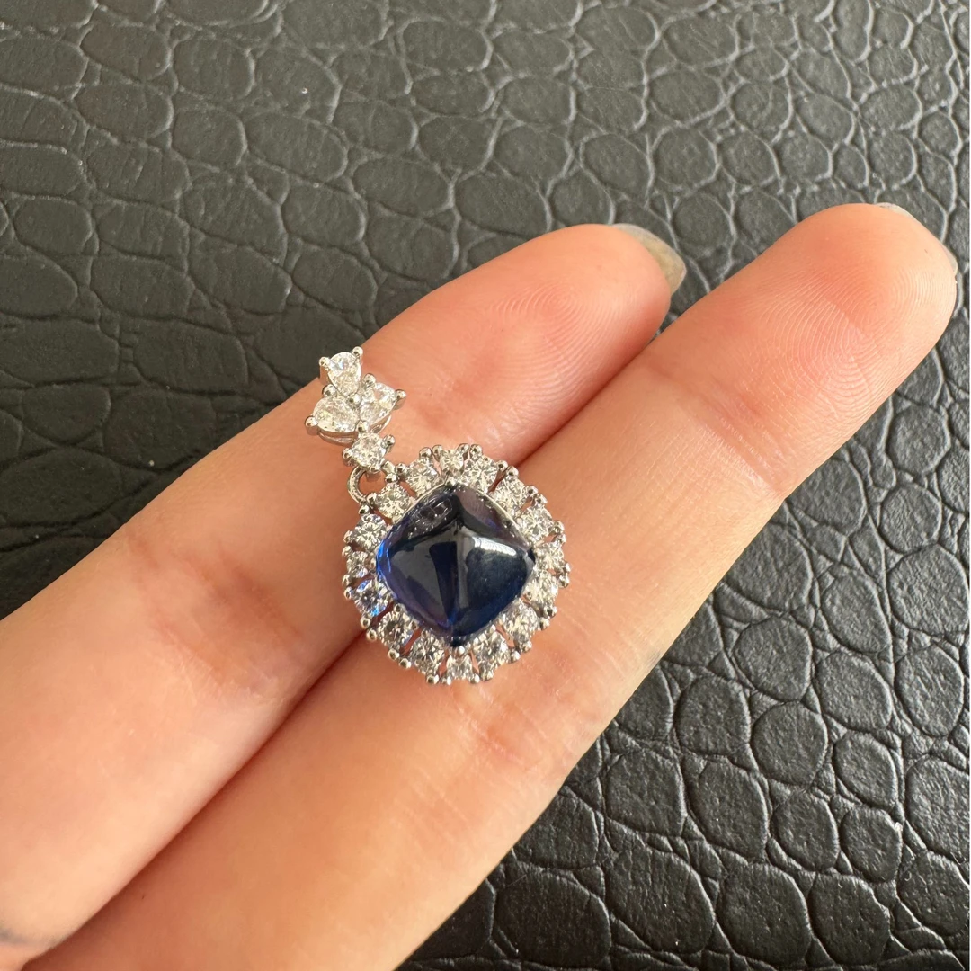 合成(培育)尖晶石气质时尚-精工合金培育吊坠配链873