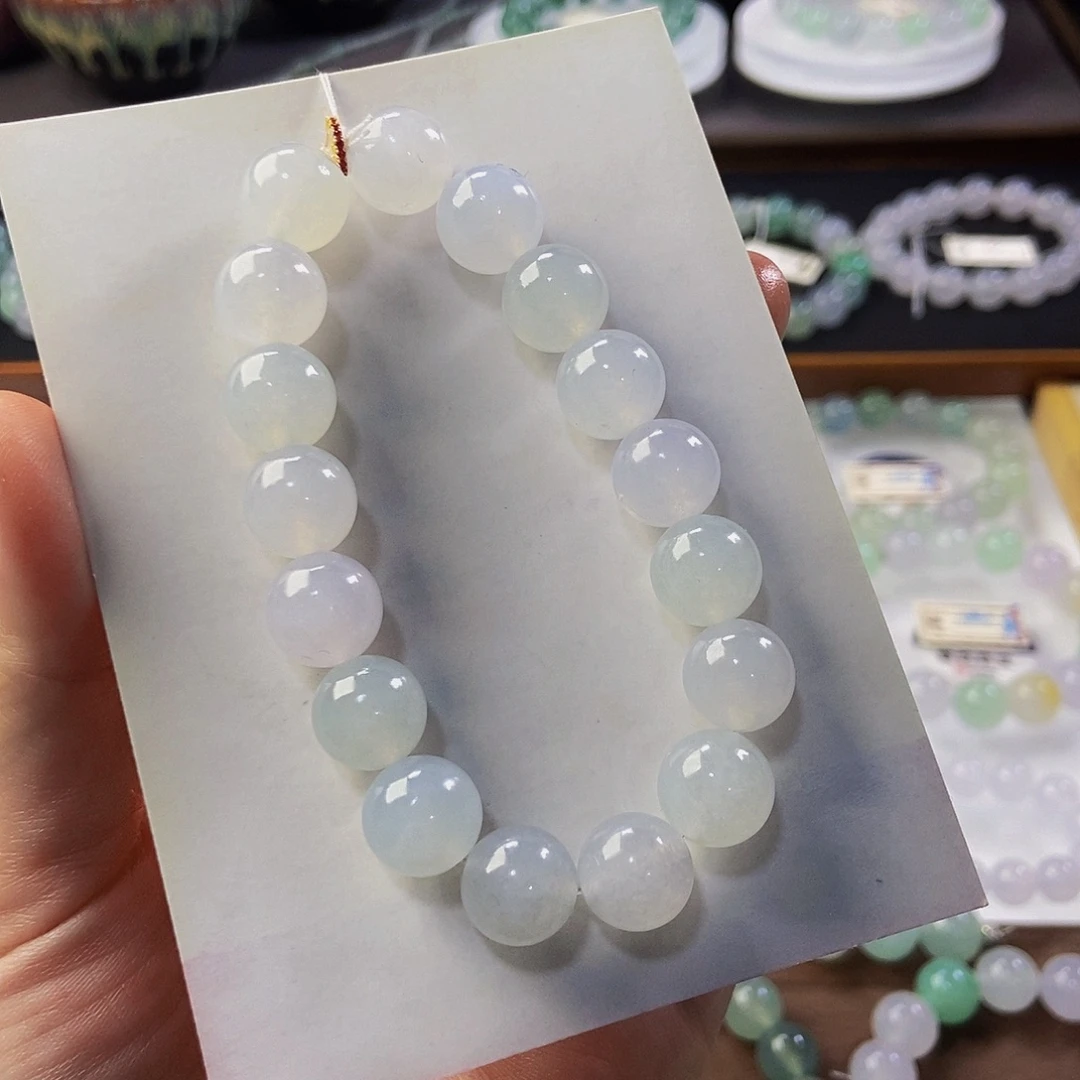 定制翡翠未镶嵌翡翠手串卡11.5