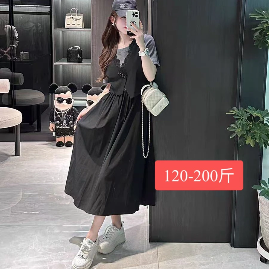 大码个性连衣裙加肥加大码200斤
