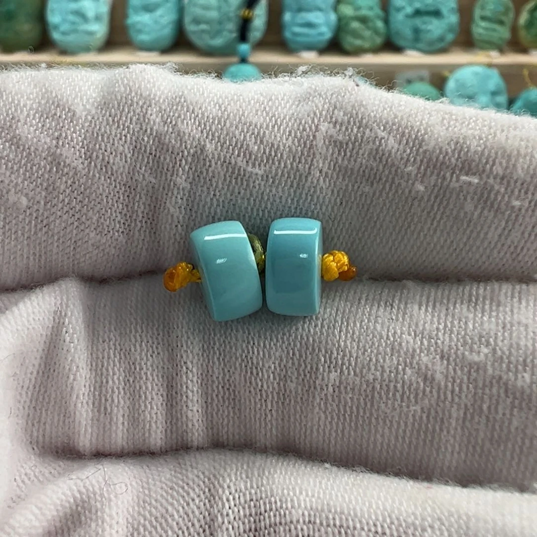 未镶嵌绿松石直切珠8x4.2mm