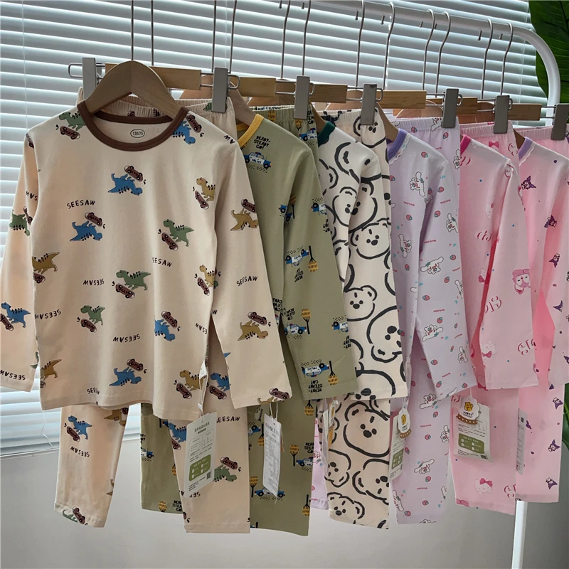 【镇店之宝】儿童加绒套装中大童睡衣睡裤男童家居服女童套服秋冬