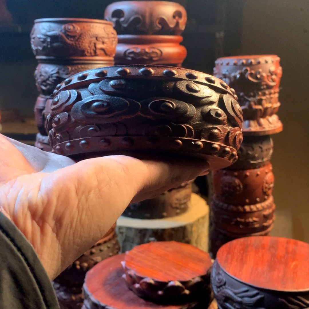 木邵氏紫檀12厘米祥云底座