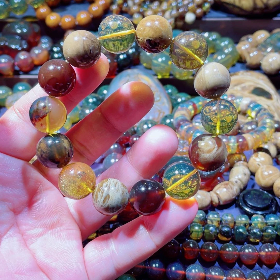 未镶嵌琥珀手链天然