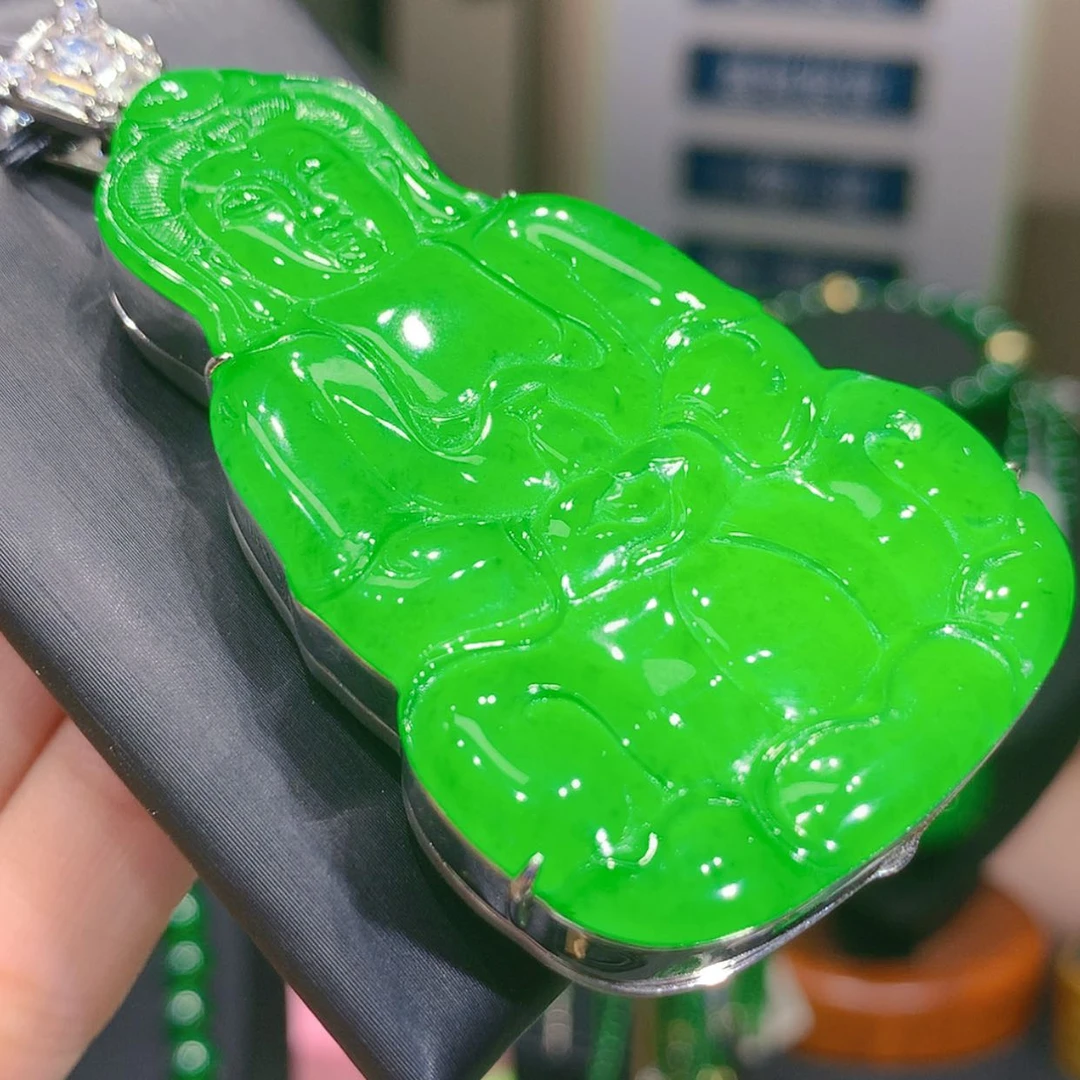 【闪购商品】翡翠银S925镶嵌颈饰6柒姐