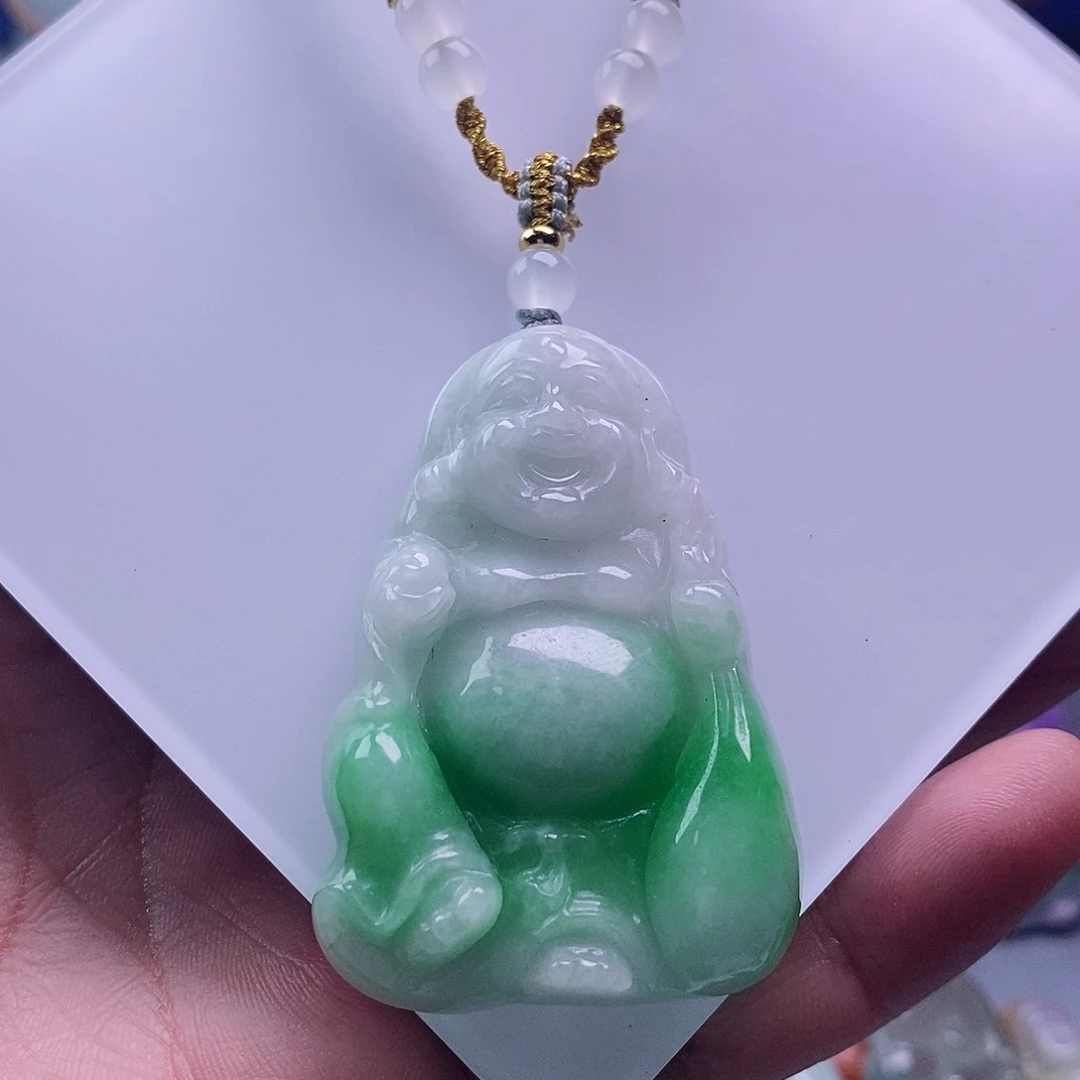 翡翠未镶嵌吊坠(赠链)