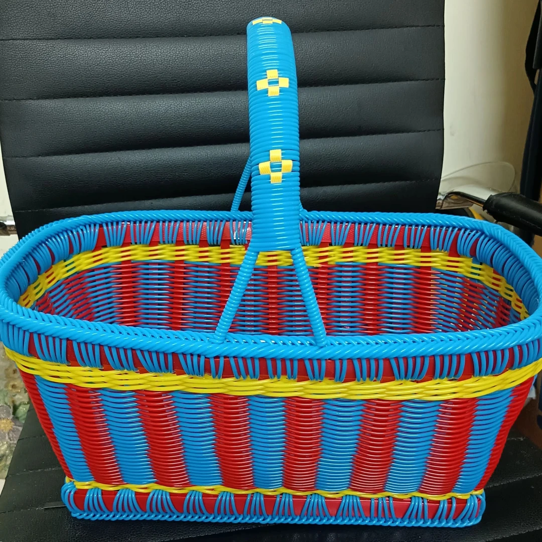 篮子水果篮超市购物篮织筐纯手工藤编野餐篮收纳筐手提篮菜篮子