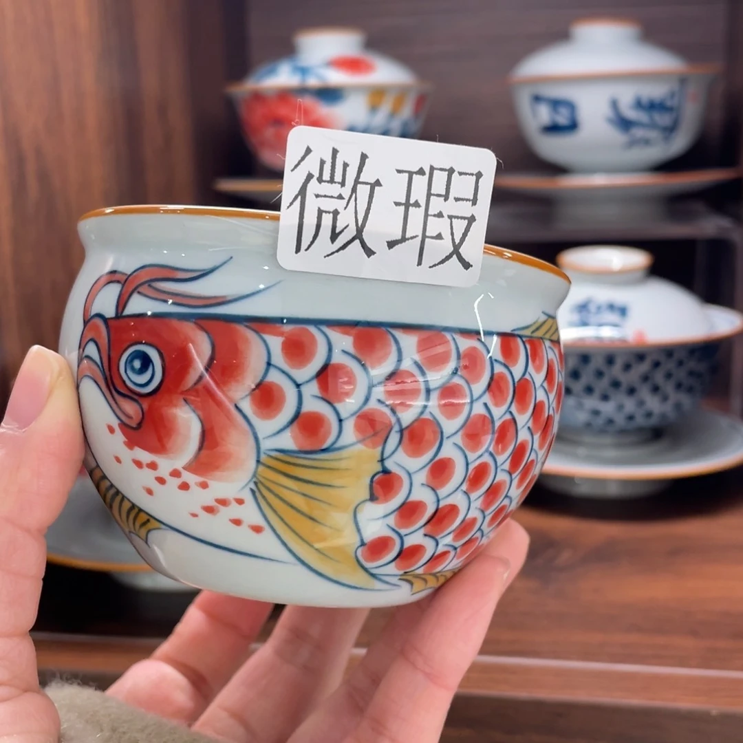 微瑕釉下彩纯手绘