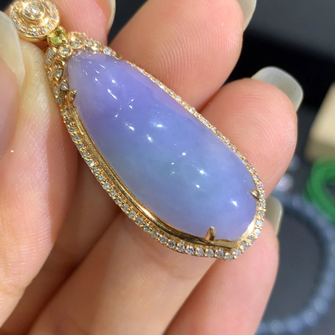 翡翠颈饰18K金镶嵌8、