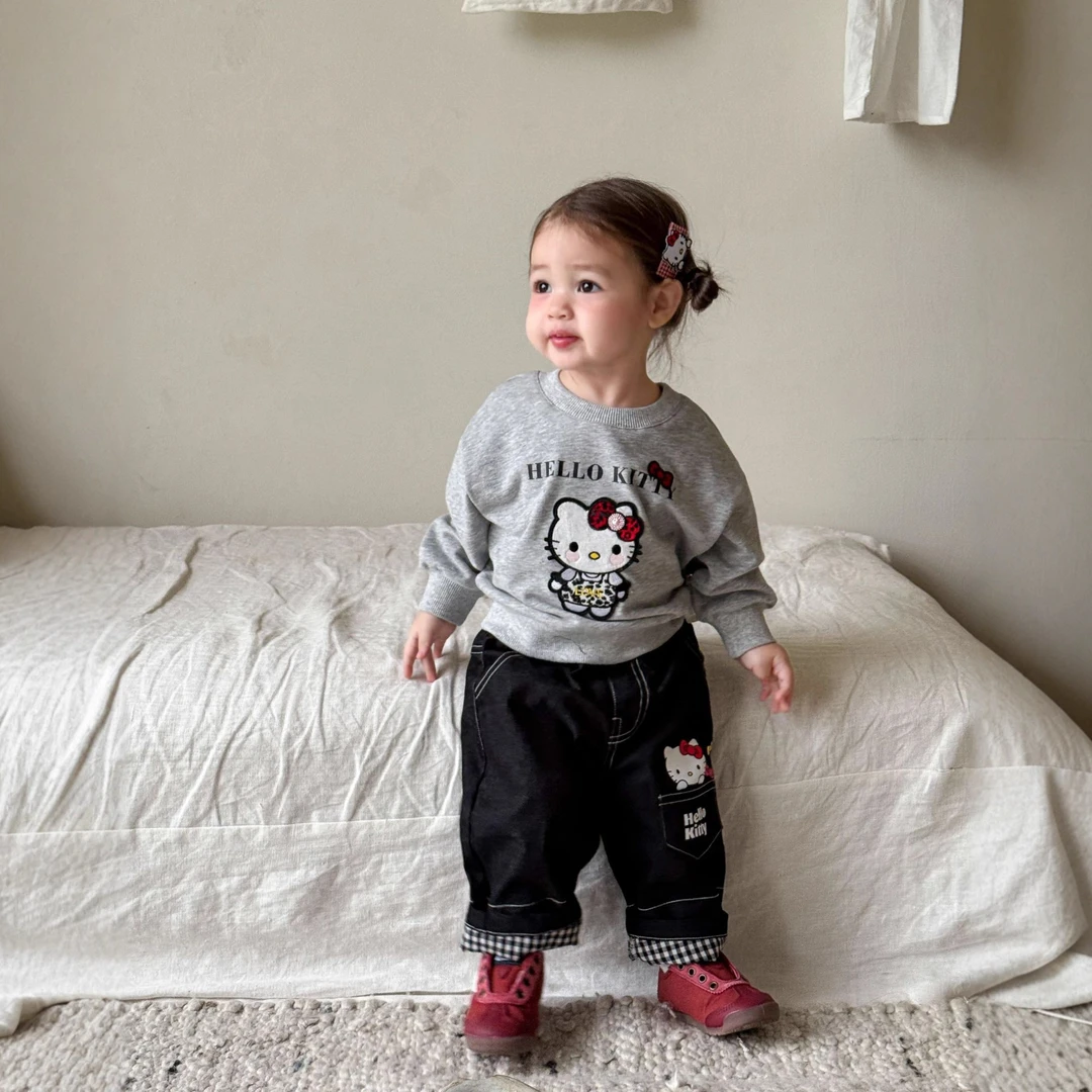 D5211女童卫衣2025新款长袖秋装儿童洋气休闲卡通上衣超好看衣服