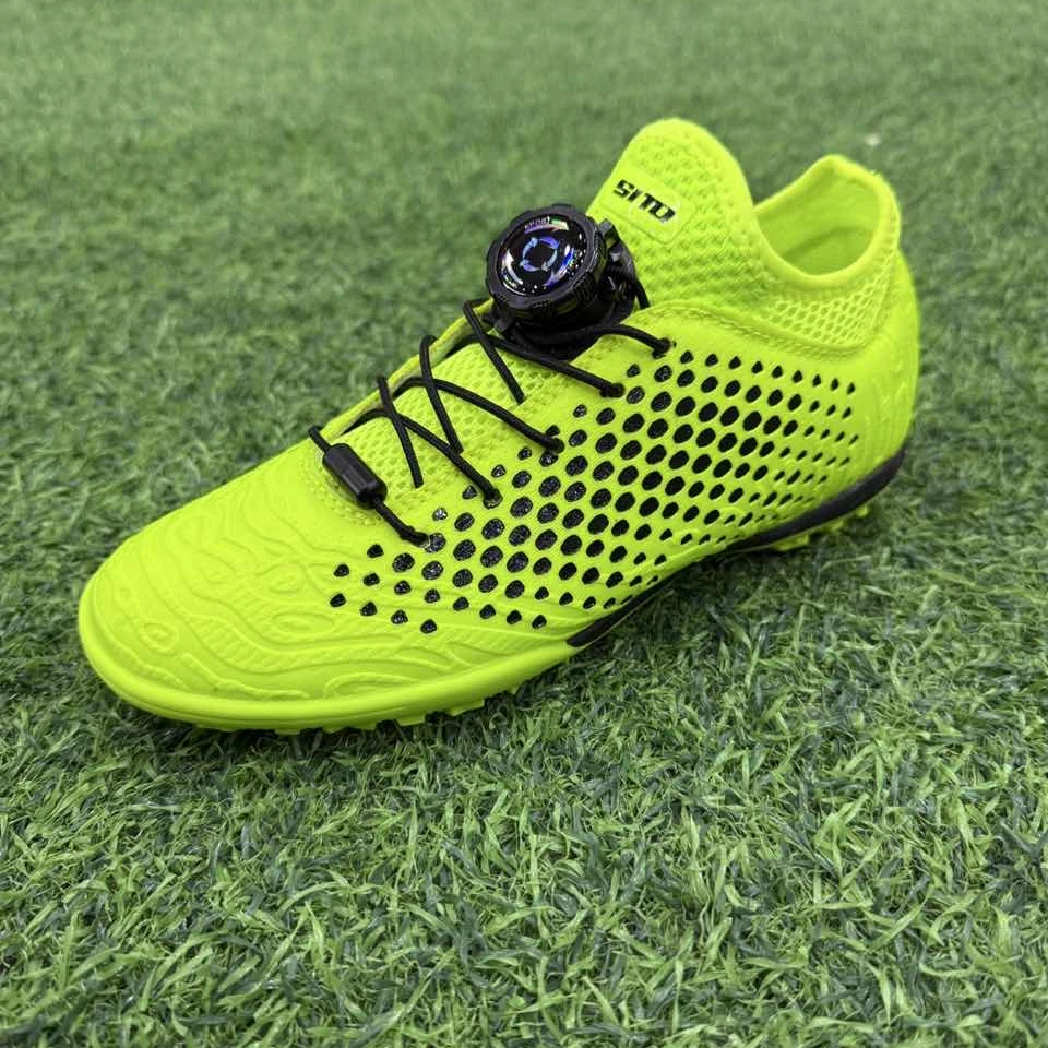 旋转纽扣免系带SITO希途足球鞋TF碎钉袜套儿童9017男童29-37码